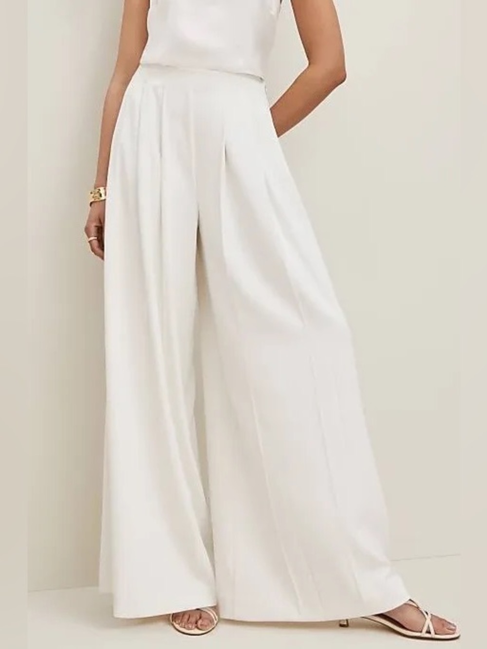 NWT Ann Taylor The Petite Triple Pleat Palazzo Pant 00P
